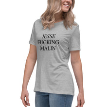 Load image into Gallery viewer, JESSE FUCKING MALIN Women's Relaxed T-Shirt in Gray