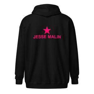 Jesse Malin Star Unisex Zip Hoodie (PINK)