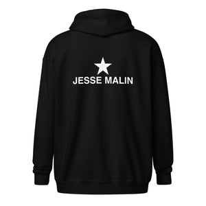 Jesse Malin Star Unisex Zip Hoodie (WHITE)