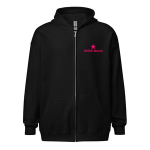 Jesse Malin Star Unisex Zip Hoodie (PINK)