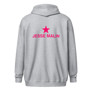 Jesse Malin Star Unisex Zip Hoodie (PINK)