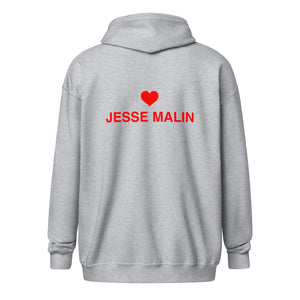 Jesse Malin Heart Unisex Zip Hoodie