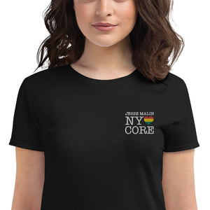 Women's NY Heart Core Embroidered Patch Tee